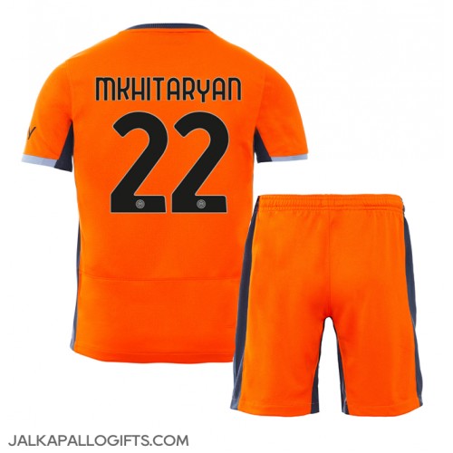 Inter Milan Henrikh Mkhitaryan #22 Kolmas Peliasu Lasten 2023-24 Lyhythihainen (+ Lyhyet housut)